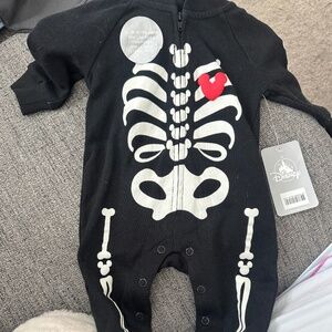 MICKEY SKELETON GLOW IN DARK 0-3 INFANT